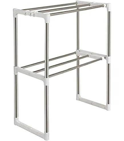 Expandable Microwave Oven Organiser Shelves (2 Tier) - DMC Wholesale