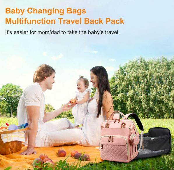 Multifunctional Bassinet Nappy Bag (Grey) - DMC Wholesale