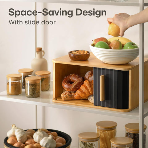 Space Saving Bread Bin With Side Sliding Door - Alt View