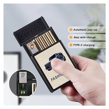 Cigarette Case with build-in Rechargeable Lighter - DMC Wholesale