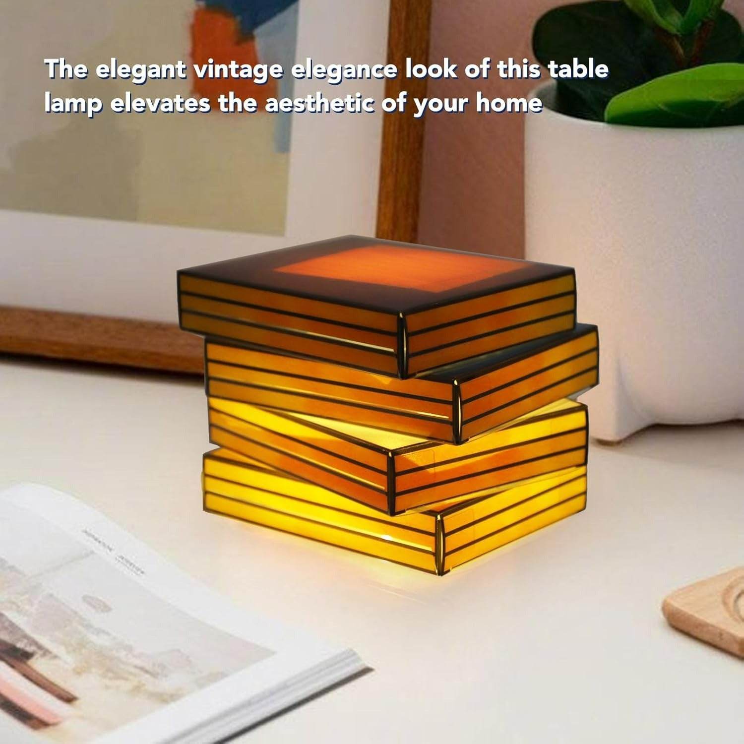 Vintage Stacked Books Lamp - DMC Wholesale