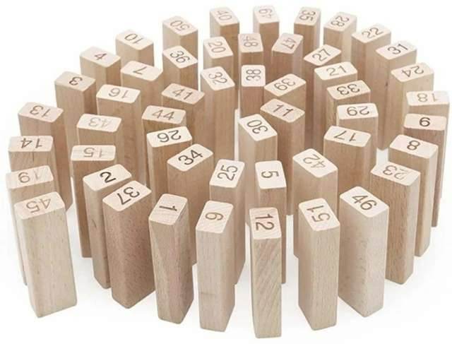 Wooden Stacking Tumbling Tower Blocks (Wood) - DMC Wholesale