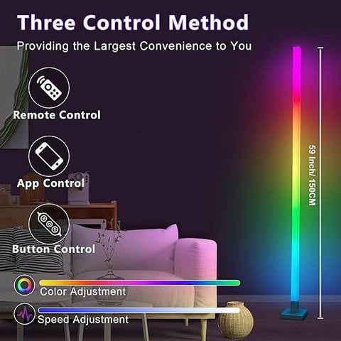 Color Changing Standing Lamp with App Control & Remote - Alt View