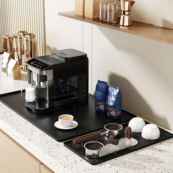 Silicone Coffee Machine Mat Set (2 pcs)(Black)
