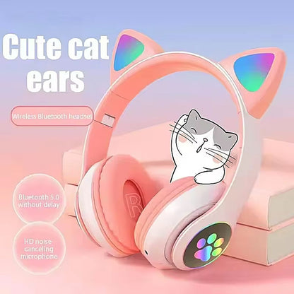 Cat Ear Bluetooth Headphones Headset