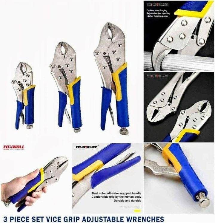 Vise Grip Pliers with Harden Teeth (3 pcs) - DMC Wholesale