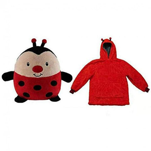 Huggle Pet Ladybug Hoodie (Red)(Toddlers) - Alt View