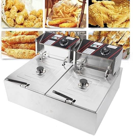 Electric Deep Fryer (5.5L + 5.5L) - DMC Wholesale