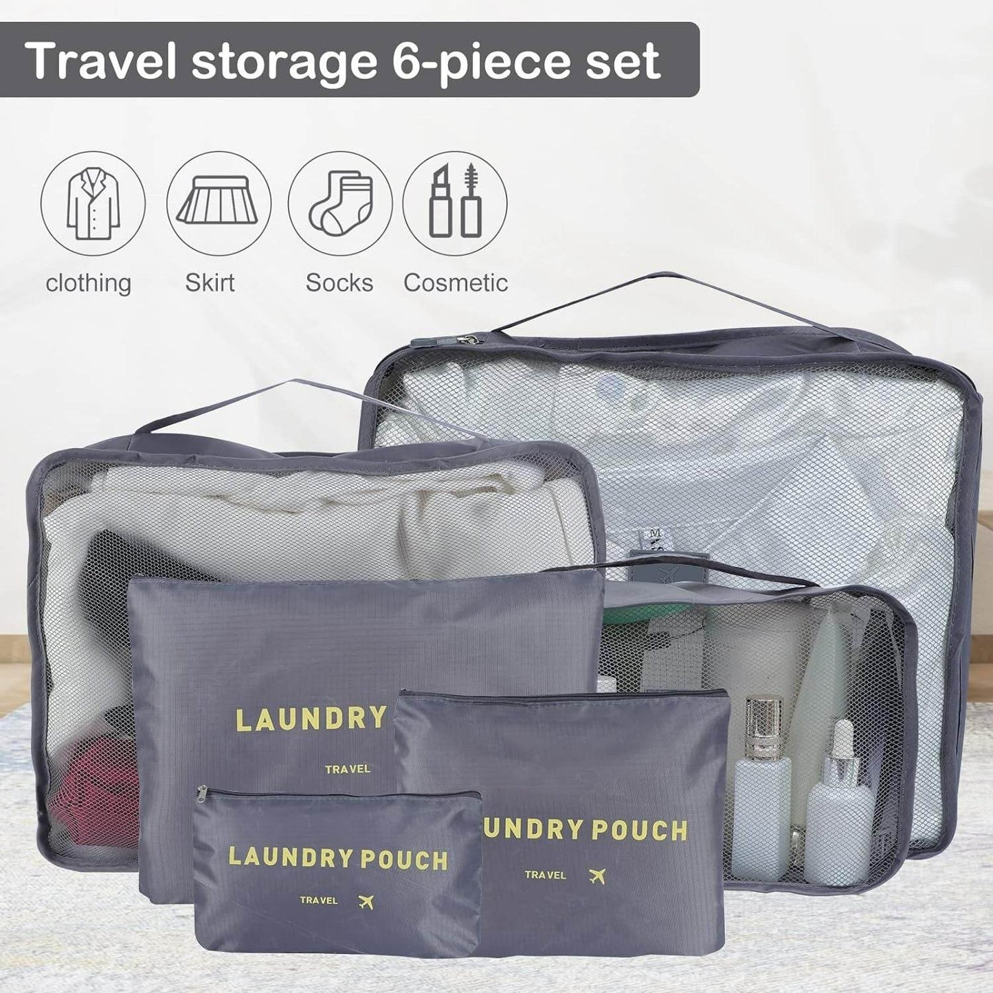 Laundry Travel Organiser Set (6 pcs) - DMC Wholesale