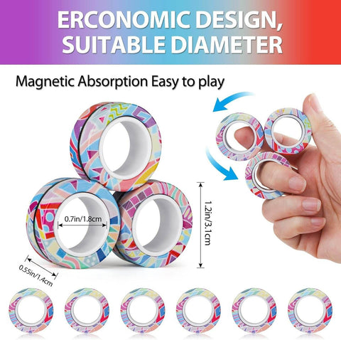 Fidget Toy Magnetic Rings (3 pcs) - Alt View