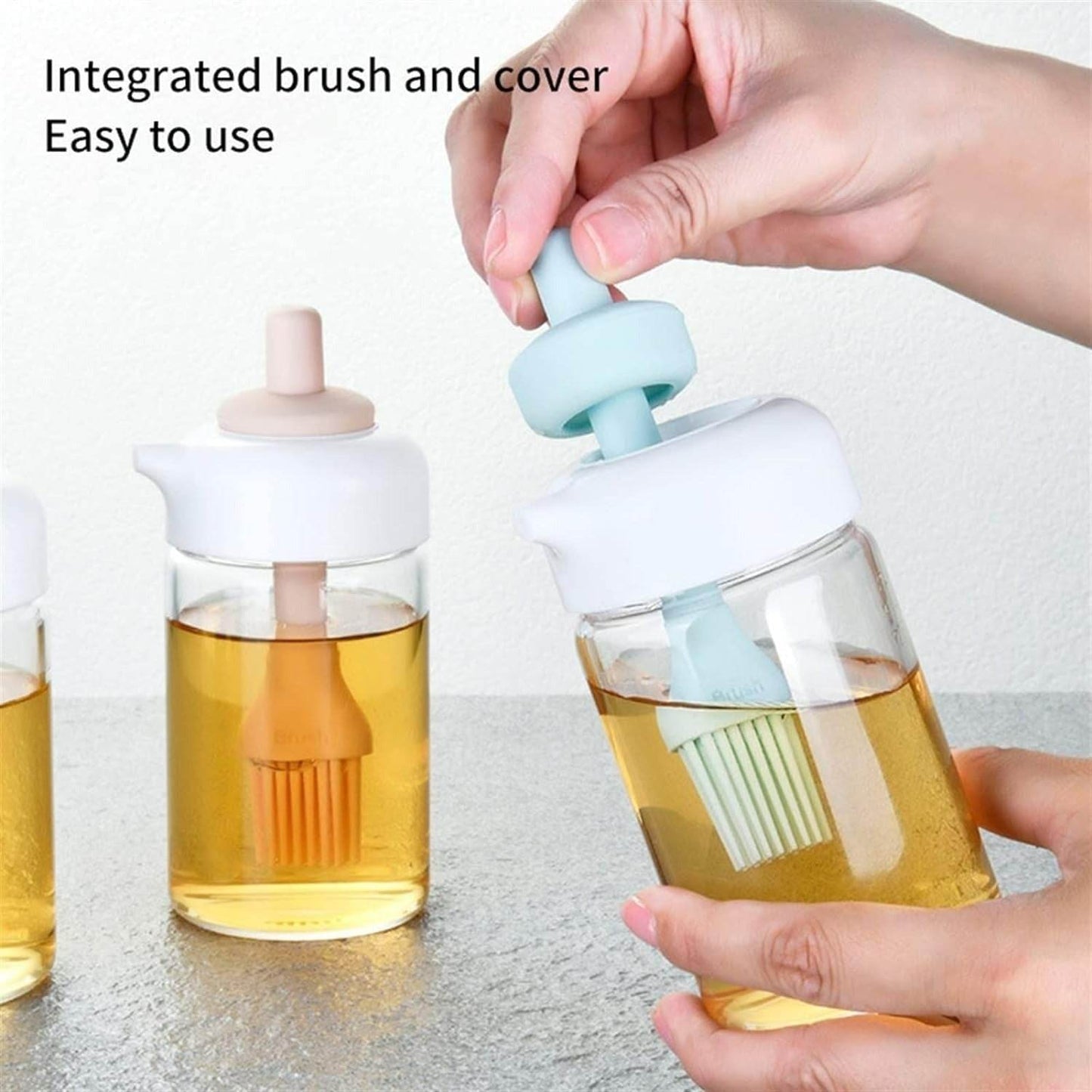 2in1 Oil Dispenser Bottle With Brush - DMC Wholesale