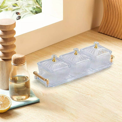 Multifunctional Snacks Dish Tray (3 Bowls) - DMC Wholesale