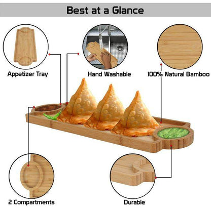 Bamboo Appetizer Platter (14x39cm) - DMC Wholesale