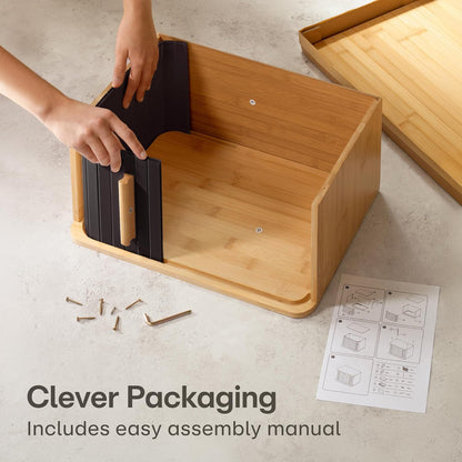 Space Saving Bread Bin With Side Sliding Door