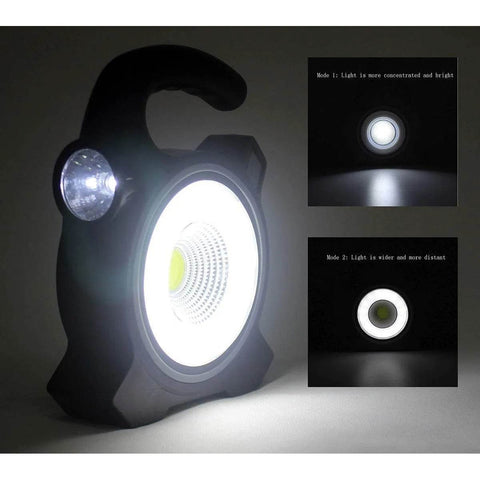 COB LED USB Solar Emergency Work Light (30W) - Alt View