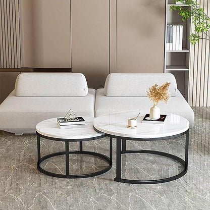 Round Coffee Table Set (2 pcs)(70x43.5cm)(50x39.5cm) - DMC Wholesale