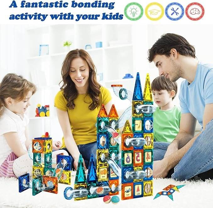 Magnetic Building Blocks (168 pcs)
