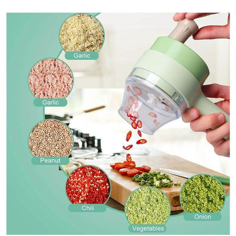 4in1 Electric Handheld Vegetable Cutter - Alt View