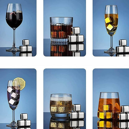 Reusable Stainless Steel Ice Cubes (8 pcs) - DMC Wholesale