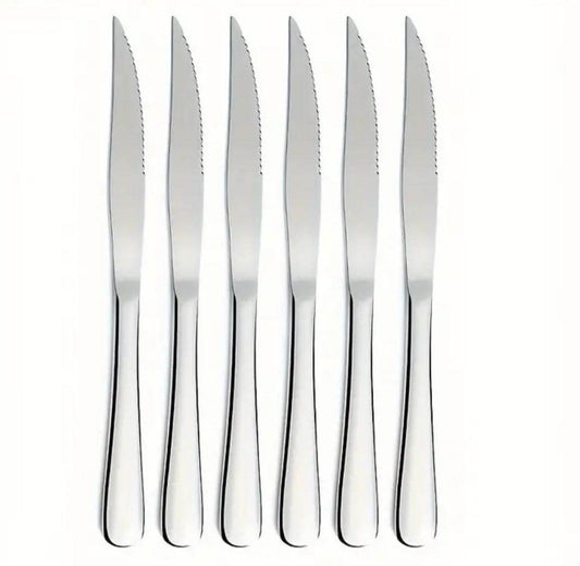 Stainless Steel Steak Knife Set (6 pcs) - DMC Wholesale