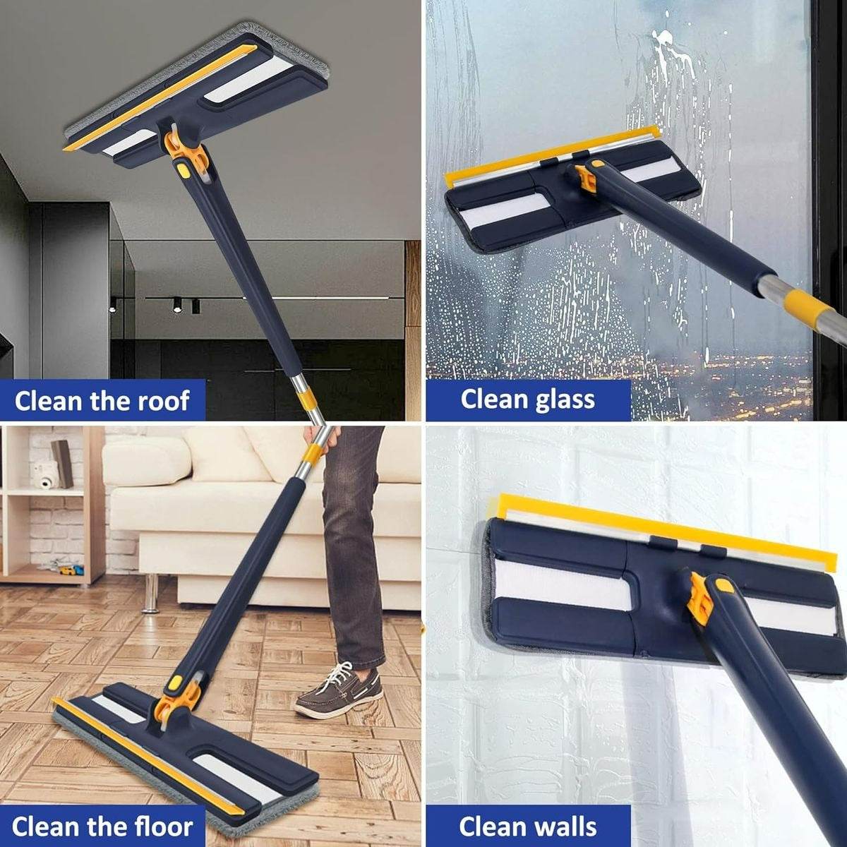 H-Shape Rotatable Adjustable Squeeze Mop - DMC Wholesale