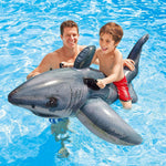 Great White Shark Ride-On Inflatable Pool Float