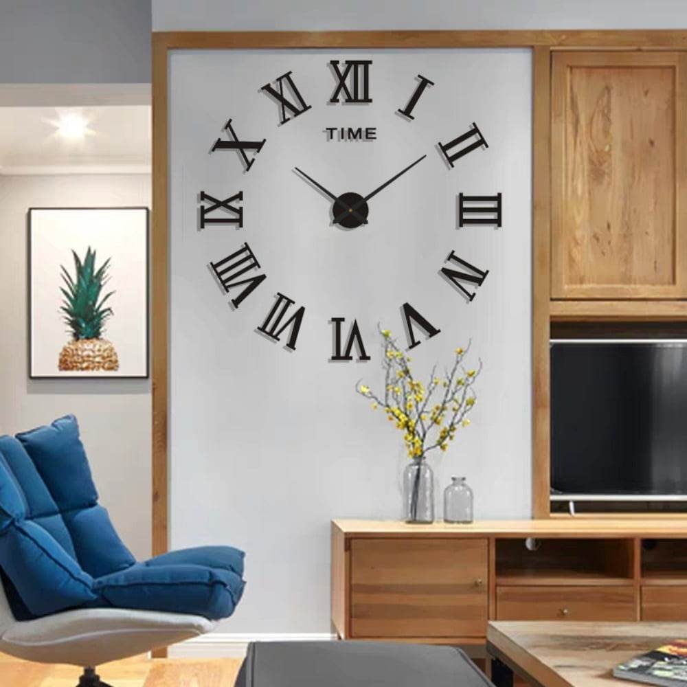 DIY Classic 3D Wall Clock (Roman Numerals)(Glow In The Dark) - DMC Wholesale
