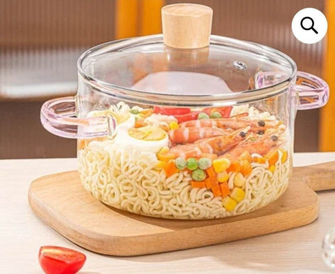 Clear Heat-Resistant Glass Simmer Pot (2.6L) - Alt View