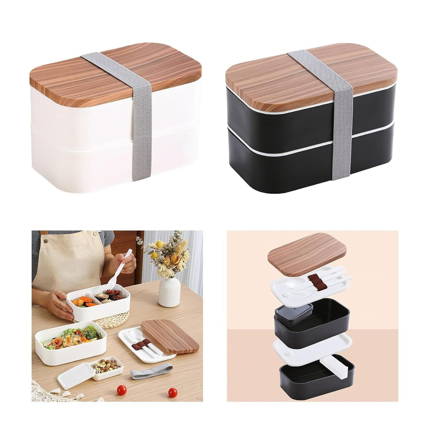 Double Layer Lightweight Reusable Lunch Container (1.6L)(Each)