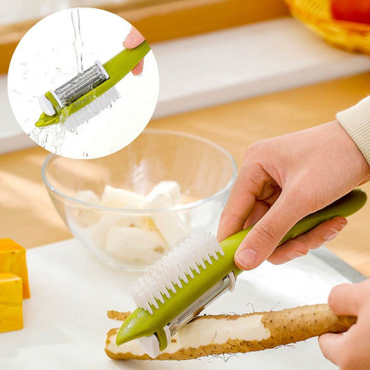 Multifunctional Vegetable Peeler With Cleaning Brush - DMC Wholesale