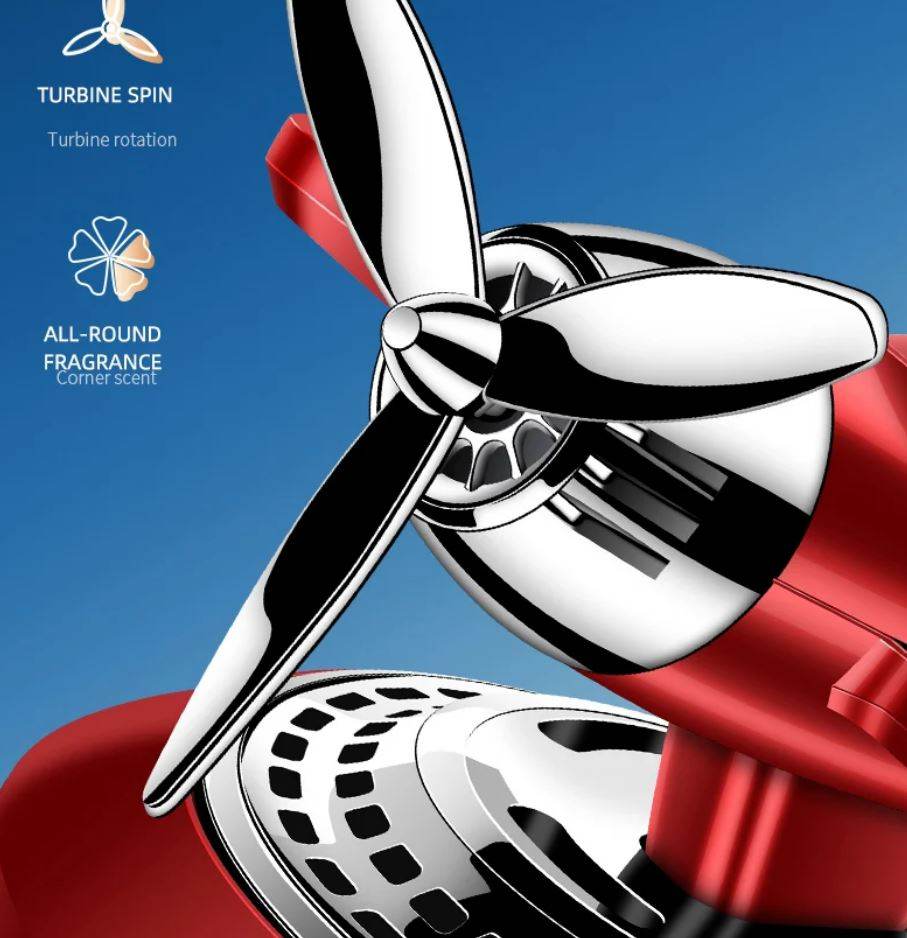 Solar Plane Car Rotating Air Freshener - DMC Wholesale