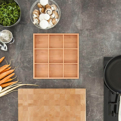 Universal Wooden Organiser (9 Compartment) - Alt View