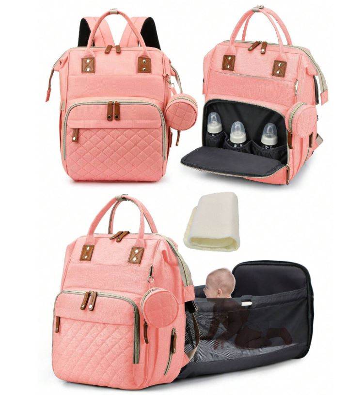 Multifunctional Bassinet Nappy Bag (Grey) - DMC Wholesale