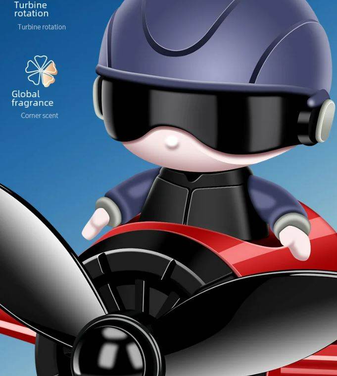 Solar Pilot Car Rotating Air Freshener - DMC Wholesale