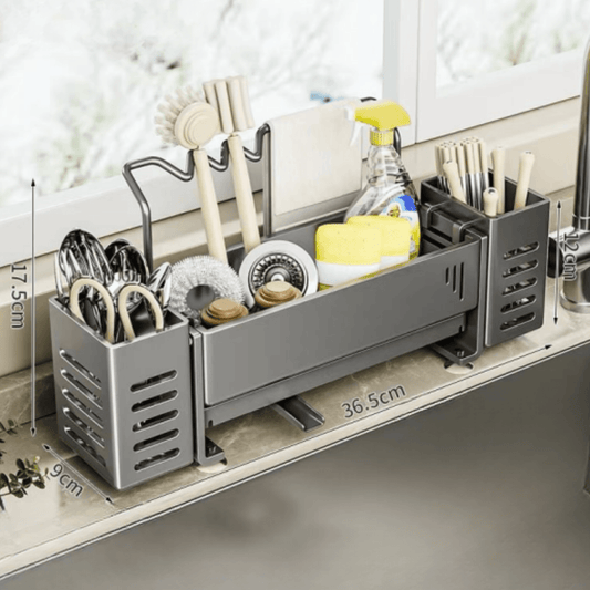 Stylish Multi-Compartment Sink Organiser - DMC Wholesale