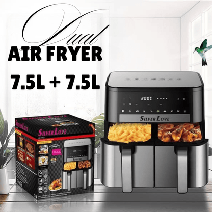 Dual Drawer Air Fryer (7.5L Plus 7.5L) - DMC Wholesale
