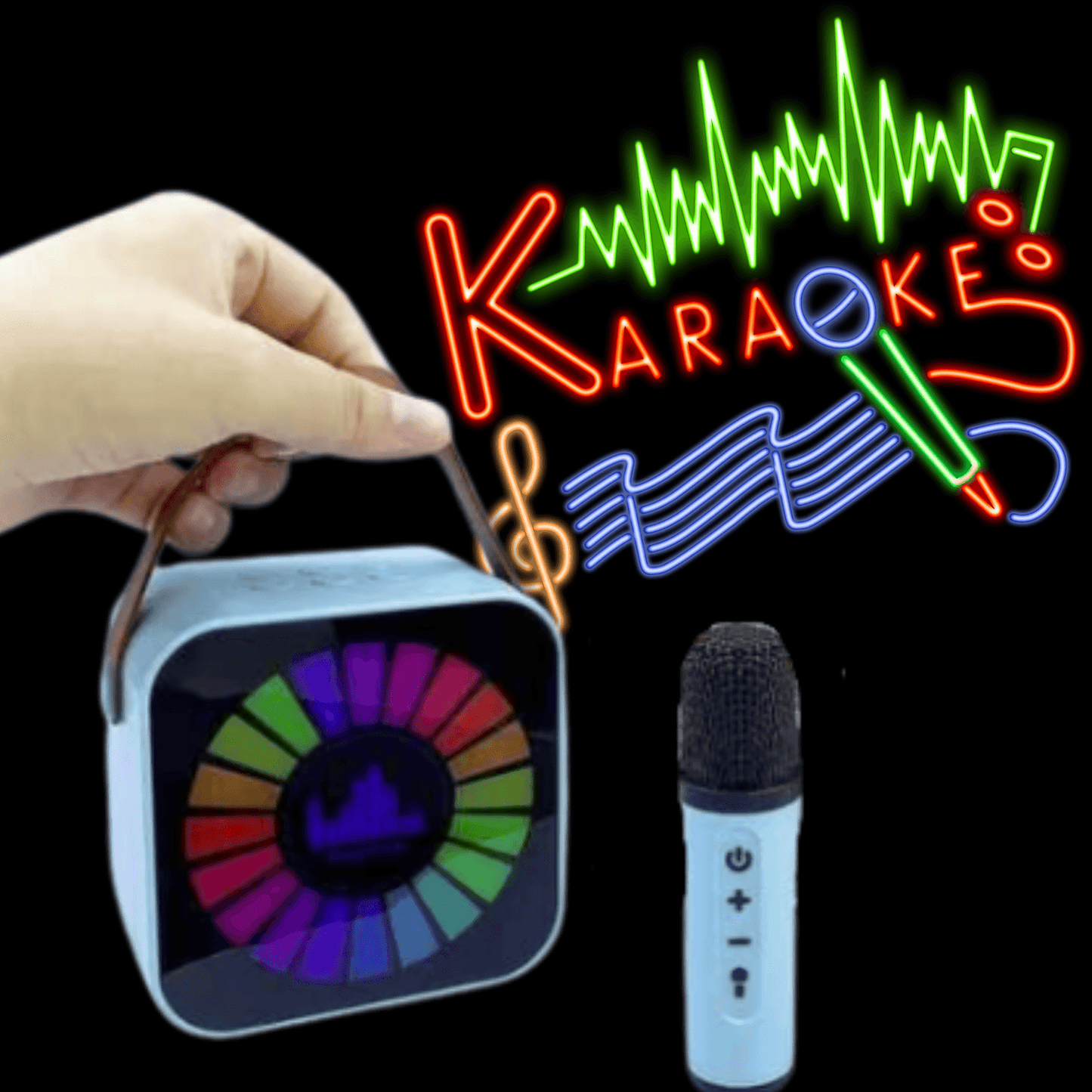 RGB Light for Bluetooth Karaoke Speaker (2 mics included) - DMC Wholesale