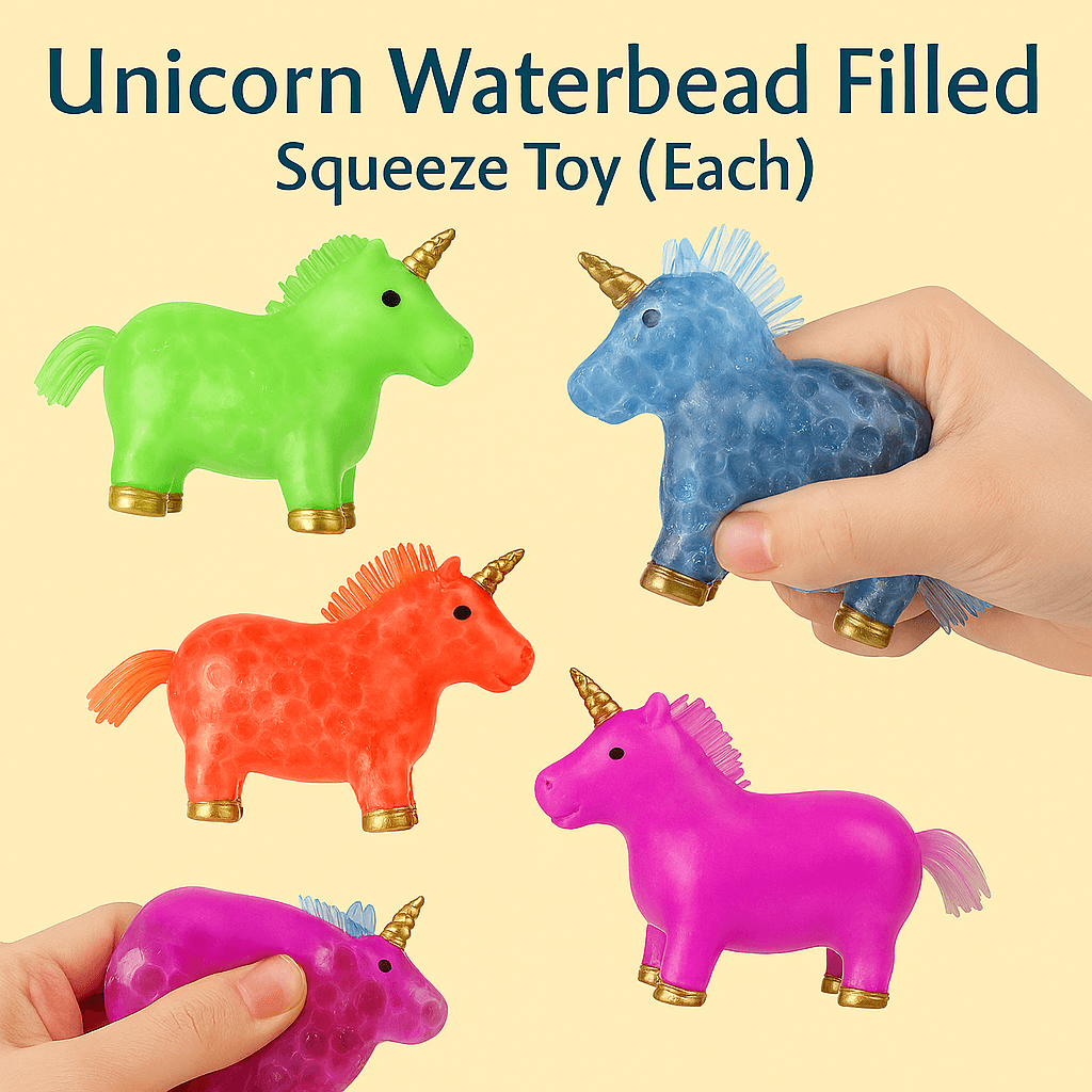 Unicorn Waterbead Squeeze Toy (Each) - DMC Wholesale