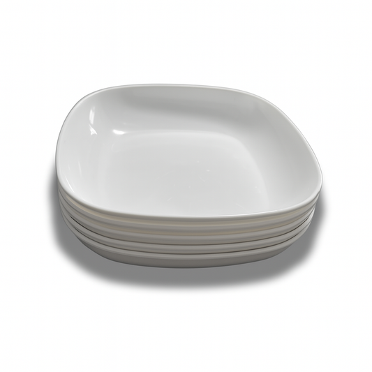 Rounded Square Melamine Bowls (20cm)(6 pcs)