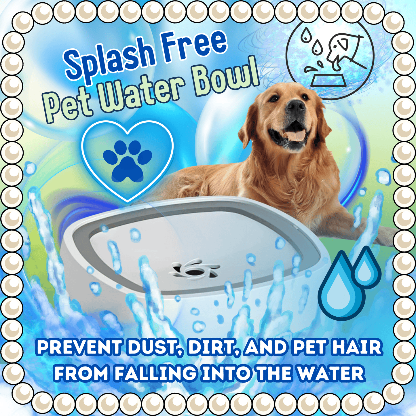 Splash Free Pet Water Bowl - DMC Wholesale