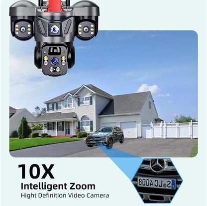 Triple Lens Camera 4G Solar Security PTZ Camera