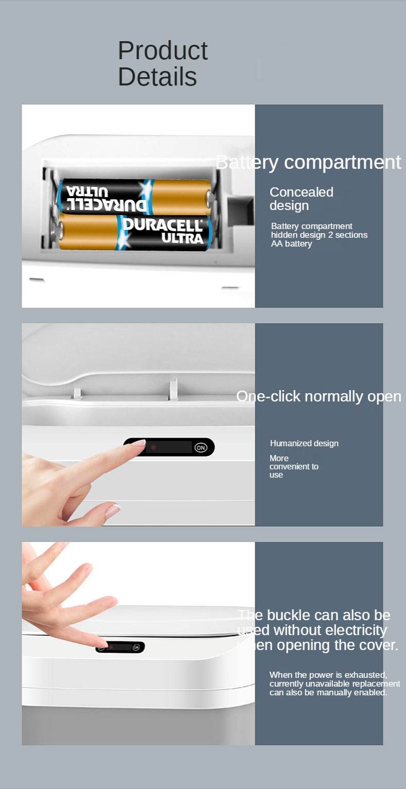 Smart Sensor Trash Can (15L) - DMC Wholesale