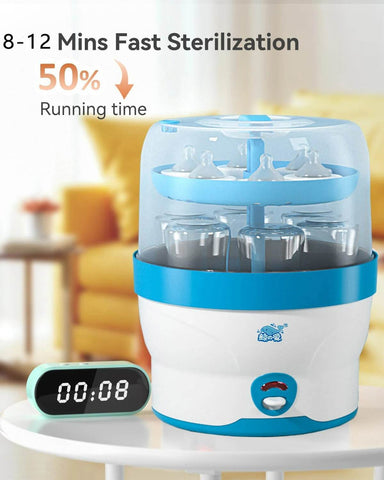 Baby Bottle Sterilizer With Dry And Storage - Alt View