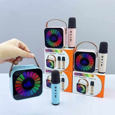 RGB Light for Bluetooth Karaoke Speaker (2 mics included) - Alt View