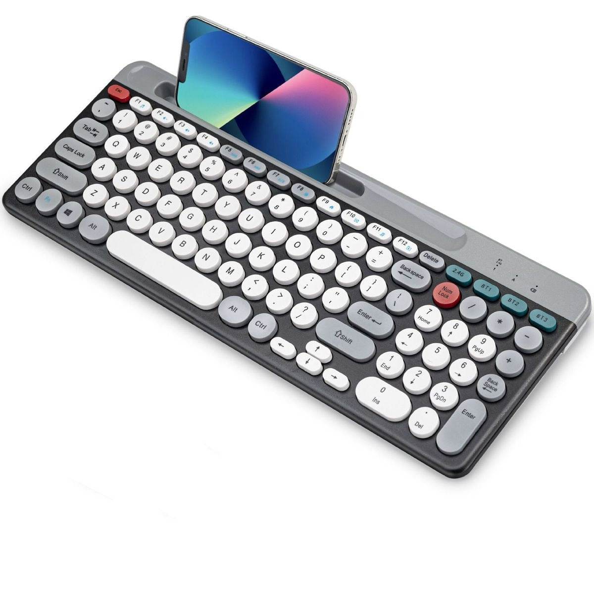 Fashion Phone Slot Portable Wireless Keyboard With Mouse - DMC Wholesale