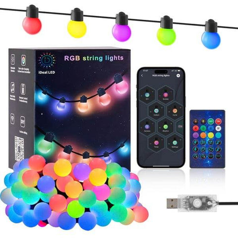 Smart RGB Outdoor String Lights (10m)