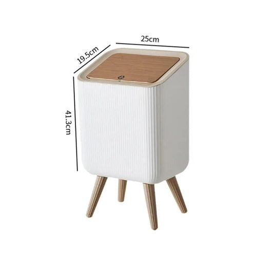 Modern Push Top Trash Can with Lid (10L)