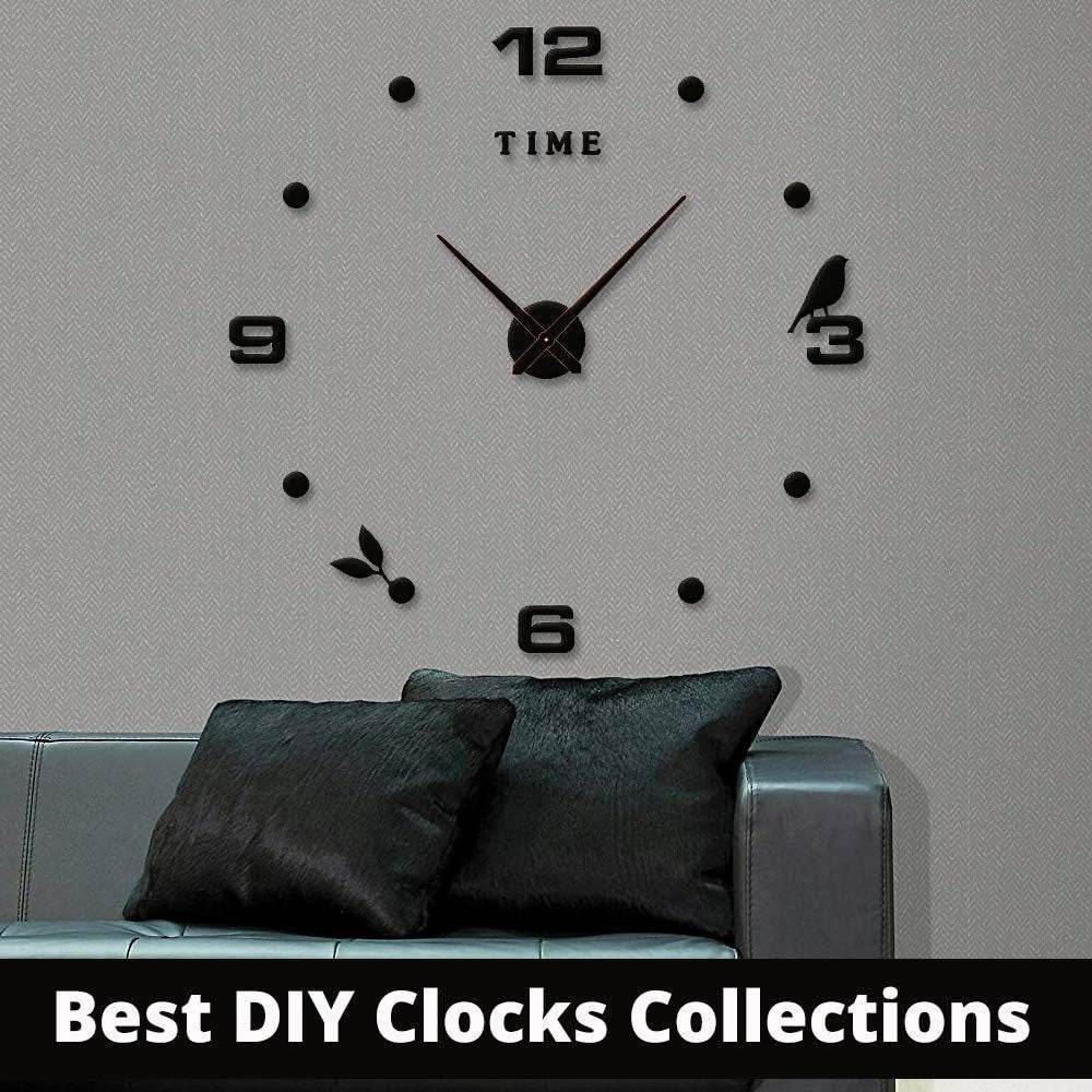 DIY Modern Bird 3D Wall Clock (Black)(60-70cm) - DMC Wholesale