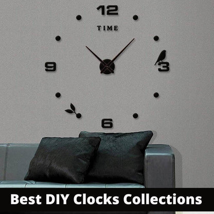 DIY Modern Bird 3D Wall Clock (Black)(60-70cm) - DMC Wholesale