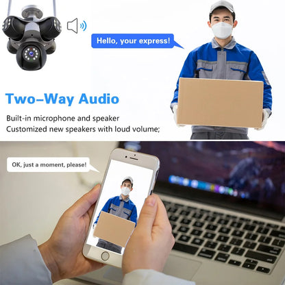 25MP Outdoor Five Lens 720 ° Rotating PTZ Camera